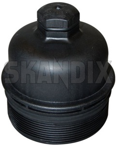 Cover, oil filter housing 30711520 (1027439) - Volvo C30, S40, V50 (2004-), S60 (2011-2018), S80 (2007-), V40 (2013-), V40 CC, V60 (2011-2018), V70 (2008-) - cover oil filter housing oilfilter Genuine filter oil seal with without