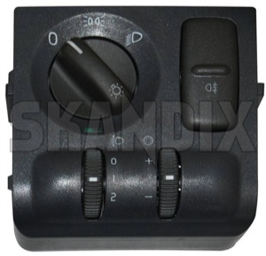 Switch, Headlight 30862851 (1027918) - Volvo S40, V40 (-2004) - combination switch headlight adjuster knob headlight adjuster switch headlight control headlight knob headlight switch headlightsswitch light adjuster knob light adjuster switch light control main lights knob main lights switch mainlights switch headlight Genuine aiming daytime foglights for headlight headlights usa vehicles with without