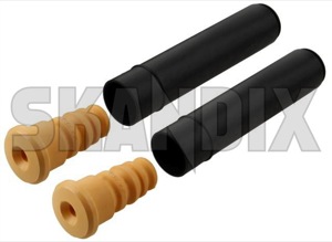 Dust cover, Shock absorber Kit for both sides  (1028160) - Volvo C30, C70 (2006-), S40, V50 (2004-) - dust cover shock absorber kit for both sides Own-label adjustment axle blocks both buffers bump drivers for height helper kit left passengers rear ride right rubber side sides springs stop stops strut suspension vehicles with without