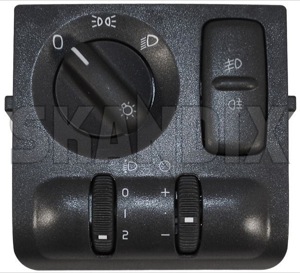 Switch, Headlight 30858500 (1028199) - Volvo S40, V40 (-2004) - combination switch headlight adjuster knob headlight adjuster switch headlight control headlight knob headlight switch headlightsswitch light adjuster knob light adjuster switch light control main lights knob main lights switch mainlights switch headlight Genuine automatic daytime dim foglights for headlights out vehicles with without