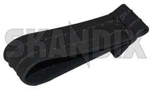 Handle, Trunk panel black 1331327 (1028492) - Volvo 700, 900 - handle trunk panel black Genuine black cover cover  leather loop sling strap toolbox