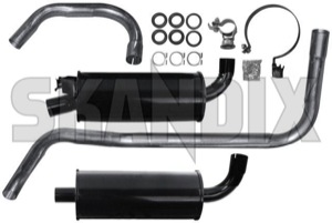 Exhaust system from Downpipe 273729 (1029257) - Volvo 140 - exhaust system from downpipe Genuine addon add on downpipe from material with
