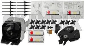 Alarm siren Kit 9499758 (1029734) - Volvo S60 (-2009), S80 (-2006), V70 P26, XC70 (2001-2007) - alarm siren kit alarms drill Genuine addon add on bonnet kit lock material with