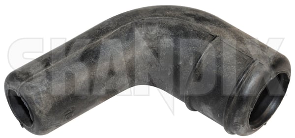 Hose connector Angled 1271686 (1030633) - Volvo 850, C70 (-2005), S40, V40 (-2004), S70, V70, V70XC (-2000) - Keywords: adapter adapter connector hose adapter hose connector angled Genuine angled breathing crankcase