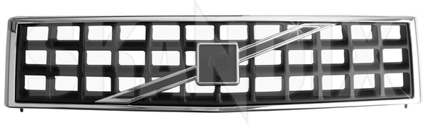 Gitter, Kühlergrill mit Strebe ohne Emblem 3212607 (1031246) - Volvo 300 - ОЕ-Nummern: 2084386, 3208438 - Keywords: 340 360 frontgrille gitter gitter kuehlergrill mit strebe ohne emblem grille kuehlergrille kuelergril kuelergrill Original altem aus emblem fuer glt lagerbestand mit modell new nicht nos nos  ohne old stock strebe