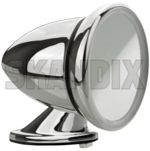 Outside mirror fits left and right Fender talbot style  (1031268) - Volvo 120, 130, 220, 140, 164, P1800, P1800ES, PV - 1800e outside mirror fits left and right fender talbot style p1800e Own-label 50 50mm and bullet fender fits left mm polished right style talbot wing