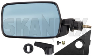 Outside mirror left 273991 (1031271) - Volvo 140, 164, 200 - outside mirror left Genuine adjustment bluetinted blue tinted convex for left manual mirror