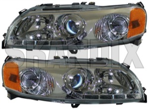 Headlight with Indicator with daylight running light Kit for both sides  (1031739) - Volvo V70 P26, XC70 (2001-2007) - headlight with indicator with daylight running light kit for both sides Own-label aiming both bulb checked chrome daylight drivers etype e type for headlight indicator kit left light motor passengers right righthand right hand running side sides traffic with without