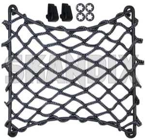 Safety net Trunk left Luggage net bag grey 30721696 (1031836) - Volvo S60 (-2009) - bootloadernets boots cargonets compartment nets divider nets interior nets luggagenets partition nets protective nets safety net trunk left luggage net bag grey Genuine bag grey left luggage net trunk