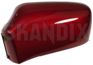 Cover cap, Outside mirror left red pearl 30882039 (1032080) - Volvo S40, V40 (-2004) - cover cap outside mirror left red pearl mirrorblinds mirrorcovers Genuine 339 drive for left lefthand left hand painted pearl red vehicles