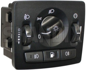 Switch, Headlight 30739300 (1032143) - Volvo C30, C70 (2006-), S40, V50 (2004-) - combination switch headlight adjuster knob headlight adjuster switch headlight control headlight knob headlight switch headlightsswitch light adjuster knob light adjuster switch light control main lights knob main lights switch mainlights switch headlight Genuine abl  abl  abl active aiming bending foglights for headlight headlights light lights vehicles with without xenon