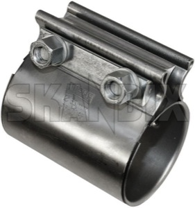 SKANDIX Shop Universal parts: Pipe connector, Exhaust system Double clamp  40 mm 80 mm Steel (1047879)