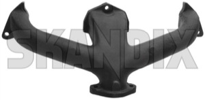 Manifold, Exhaust system 418405 (1032602) - Volvo 120, 130, 220, P1800, PV - 1800e manifold exhaust system p1800e skandix SKANDIX addon add on attention attention  cast castiron exchange gray grey iron manifold material part part part  policy refurbished return single special tube used with without