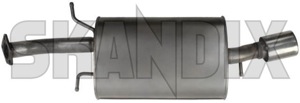 Rear Silencer 30617340 (1032888) - Volvo S40, V40 (-2004) - end silencer rear silencer Own-label addon add on chromed cover material tailpipe with without