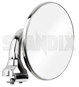 Outside mirror fits left and right  (1033165) - Volvo 120, 130, 220, PV - outside mirror fits left and right Own-label and chromed clamp fits left mirror right round