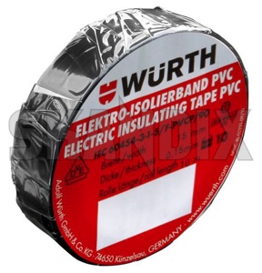 Duct tape black PVC  (1033617) - universal  - duct tape black pvc electrical tape insulating band insulating tape rubber tape wuerth Würth 0,15 015mm 0 15mm 0,15 015 0 15 10 10m 15 15mm black m mm pvc