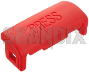 Button, Lock Safety belt  (1034049) - Volvo 400, 700, 850, 900 - belts buckle end button lock safety belt catch knob pusher skandix SKANDIX additional airbag belt for info info  mechanical note please pretensioner vehicles with without