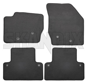 Floor accessory mats Velours anthracite consists of 4 pieces  (1034444) - Volvo XC90 (-2014) - floor accessory mats velours anthracite consists of 4 pieces Own-label 4 5 7 anthracite consists drive for four grommets hand left lefthand left hand lefthanddrive lhd of pieces round vehicles velours