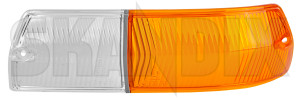 Lens, Indicator front left 1212730 (1035534) - Volvo 164 - lens indicator front left Genuine front left whiteorange white orange