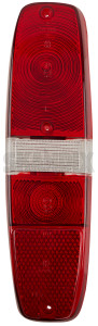 Lens, Combination taillight left 681442 (1036521) - Volvo 140, 200 - backlightlens lens combination taillight left scatter glass taillamplens taillightlens Own-label left redwhitered red white red
