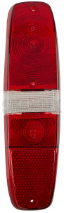 Lens, Combination taillight right 681443 (1036522) - Volvo 140, 200 - backlightlens lens combination taillight right scatter glass taillamplens taillightlens Own-label redwhitered red white red right