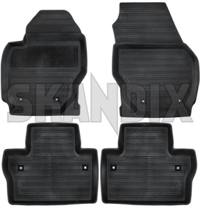 SKANDIX Shop Volvo (1036765) Ersatzteile: Gummi 32357489 aus 4 Stück bestehend (offblack) Fußmattensatz schwarz