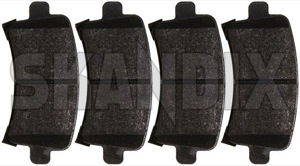 Brake pad set Rear axle 39021483 (1036825) - Saab 9-5 (2010-) - brake pad set rear axle Own-label 17 17 17 17  17 17inch 17 inch 17inch 18 18 18  18 18inch 18 inch 315 315mm axle inch internally mm rear vented