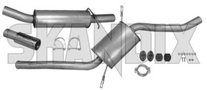 Sports silencer set Stainless steel from Catalytic converter  (1036917) - Volvo 850, C70 (-2005), S70, V70 (-2000) - sports silencer set stainless steel from catalytic converter ferrita Ferrita abe  abe  2,5 25 2 5 2,5 25inch 2 5inch 63,5 635 63 5 63,5 635mm 63 5mm addon add on awd catalytic certificate certification compulsory converter flange from general inch loose material mm registration roadworthy round single single  stainless steel with without