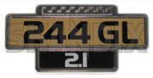 Emblem Fender 244 GL 2.1 1246919 (1037206) - Volvo 200 - badges elefant ears elephant ears emblem fender 244 gl 2 1 emblem fender 244 gl 21 Genuine 21 21 2 1 244 fender gl