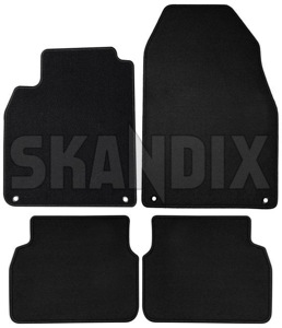 Floor accessory mats Textile black consists of 4 pieces 12824103 (1037332) - Saab 9-3 (2003-) - floor accessory mats textile black consists of 4 pieces Genuine 4 black cloth consists drive fabric flat fleece for four grommets hand left lefthand left hand lefthanddrive lhd mat of pieces round textile vehicles woven