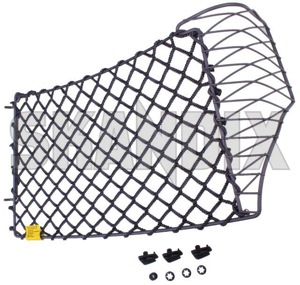 Safety net Trunk left Luggage net bag grey 30721715 (1037525) - Volvo V70 P26 (2001-2007) - bootloadernets boots cargonets compartment nets divider nets interior nets luggagenets partition nets protective nets safety net trunk left luggage net bag grey Genuine bag grey left luggage net trunk