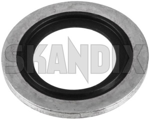 Gasket ring, Hollow screw 8981987 (1037671) - Saab 900 (-1993), 9000 - gasket ring hollow screw seal Own-label aluminium divider flow rubber