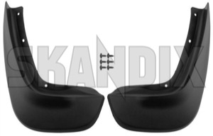 Mud flap rear Kit for both sides 30744142 (1037713) - Volvo XC70 (2008-) - mud flap rear kit for both sides Genuine addon add on black both drivers for kit left material passengers rear right side sides with