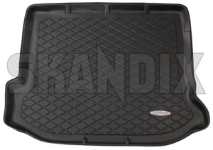 Trunk mat black-grey Synthetic material  (1037753) - Volvo V60 (2011-2018), V60 CC (-2018) - trunk mat black grey synthetic material trunk mat blackgrey synthetic material Own-label blackgrey black grey bowl for hybrid in mat material model not plastic plug synthetic
