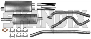 Sports silencer set from Manifold  (1037949) - Volvo P1800 - 1800e p1800e sports silencer set from manifold Own-label 2 2inch 50,8 508 50 8 50,8 508mm 50 8mm clamps double double  doubleexhaust doublepipeexhaust doublepipes from inch manifold mm pipe rolled seal single tube with