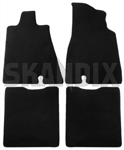 Floor accessory mats Velours black consists of 4 pieces  (1038213) - Volvo 140 - floor accessory mats velours black consists of 4 pieces Own-label 4 black consists drive for four hand left lefthand left hand lefthanddrive lhd of pieces vehicles velours