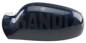 Cover cap, Outside mirror left nautic blue pearl 39971186 (1038529) - Volvo S60 (-2009), S80 (-2006), V70 P26 (2001-2007) - cover cap outside mirror left nautic blue pearl mirrorblinds mirrorcovers Genuine 417 blue left nautic painted pearl
