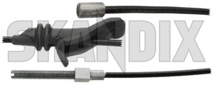 Cable, Park brake front Section 32265475 (1038552) - Volvo C30, C70 (2006-), S40 V50 (2004-) - brake cables cable park brake front section handbrake cable parking brake Own-label electrical for front handbrake section vehicles without