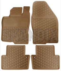 SKANDIX Shop Volvo Ersatzteile: Fußmattensatz Gummi beige bestehend aus 4  Stück 39891793 (1038755)