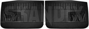 Interior door panel front black Kit for both sides  (1038936) - Volvo 120 130 - covering covers door cards interior door panel front black kit for both sides upholstery Own-label 168 503 168503 168 503 172 507 172507 172 507 black both drivers for front kit left passengers right side sides