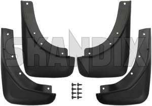 Mud flap front rear Kit for both sides  (1040263) - Volvo S40 (2004-), V50 - mud flap front rear kit for both sides Own-label both drivers for front kit left passengers rdesign r design rear right rocker side sides sill uncoated vehicles without