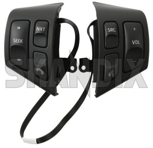 Switch, Multifunction Steering wheel black 12786152 (1040466) - Saab 9-3 (2003-) - knobs multifunctional switch multifunction steering wheel black switches switchs Genuine black