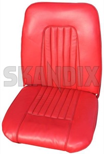 Upholstery Front seat Seat surface Back rest red Kit for one Seat  (1040770) - Volvo P1800 - 1800e p1800e upholstery front seat seat surface back rest red kit for one seat Own-label 301 176 301176 301 176 303 213 303213 303 213 305 218 305218 305 218 back backrest cushion for front kit lower one red rest seat seatback seats surface upper