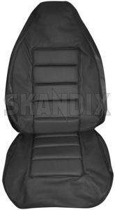 Upholstery Front seat Seat surface Back rest Leather black Kit for one Seat  (1040773) - Volvo P1800, P1800ES - 1800e p1800e upholstery front seat seat surface back rest leather black kit for one seat Own-label back backrest black cushion for front kit leather lower one rest seat seatback seats surface upper