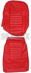 Upholstery Front seat Seat surface Back rest red Kit for one Seat  (1040780) - Volvo P1800 - 1800e p1800e upholstery front seat seat surface back rest red kit for one seat Own-label 307 265 307265 307 265 307 500 307500 307 500 317 557 317557 317 557 back backrest cushion for front kit lower one red rest seat seatback seats surface upper