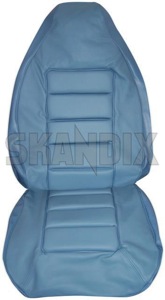 Upholstery Front seat Seat surface Back rest Leather blue Kit for one Seat  (1040784) - Volvo P1800, P1800ES - 1800e p1800e upholstery front seat seat surface back rest leather blue kit for one seat Own-label back backrest blue cushion for front kit leather lower one rest seat seatback seats surface upper