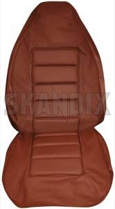 Upholstery Front seat Seat surface Back rest Leather brown Kit for one Seat  (1040785) - Volvo P1800, P1800ES - 1800e p1800e upholstery front seat seat surface back rest leather brown kit for one seat Own-label back backrest brown cushion for front kit leather lower one rest seat seatback seats surface upper
