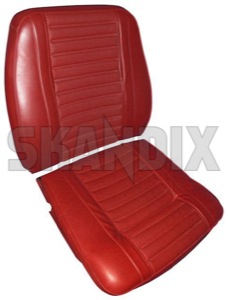 Upholstery Front seat Seat surface Back rest Vinyl red Kit for one Seat  (1040794) - Volvo 120 130, 220 - upholstery front seat seat surface back rest vinyl red kit for one seat Own-label 524 600 524600 524 600 back backrest cushion for front kit lower one red rest seat seatback seats surface upper vinyl