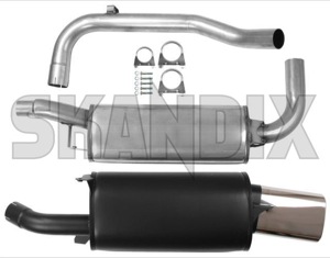 Sports silencer set Chrome steel from Downpipe  (1040890) - Volvo S40, V40 (-2004) - sports silencer set chrome steel from downpipe Own-label abe  abe  150x85 150x85mm 2,5 25 2 5  2,5 25inch 2 5 inch 63,5 635 63 5 63,5 635mm 63 5mm addon add on certificate certification chrome compulsory downpipe from general inch material mm oval registration roadworthy single single  steel with without