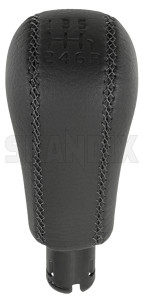 Gear Lever Leather charcoal 30651299 (1041029) - Volvo S60 (-2009), V70 P26, XC70 (2001-2007), XC90 (-2014) - gear lever leather charcoal shift knob Genuine charcoal leather